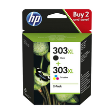 Pack 2 cartocuche d'encre - 1 noir et 1 couleur d'origine HP 303XL - 3YN10AE - Officepartner.fr