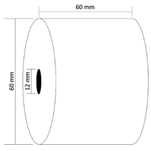 Lot de 50 bobines papier thermique SBPA pour balances 60x60x12 - OfficePartner.fr