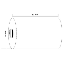 Lot de 50 bobines papier thermique SBPA pour imprimantes 80/46/12 - OfficePartner.fr