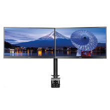 Support de bureau avec pince pour 2 écrans - DS1002C-B1 - OfficePartner.fr