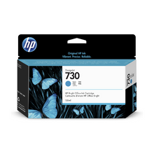 Cartouche d'encre d'origine HP 730 Designjet cyan 130ml - P2V62A - officepartner.fr