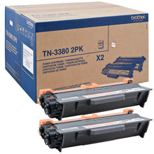 Pack de cartouches de toner d'origine Brother TN3380TWIN Noir - TN-3380 TWIN