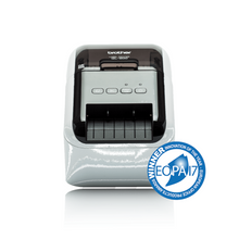 Imprimante étiquettes Brother - QL-800 -La QL-800 est une imprimante d'étiquettes connectable en USB permettant de créer des étiquettes sur-mesure à l'aide du logiciel d'édition gratuit P-touch Editor. Imprime jusqu'à 62 mm de largeur, vitesse d'impression de 148 mm/sec, impression en noir et rouge..