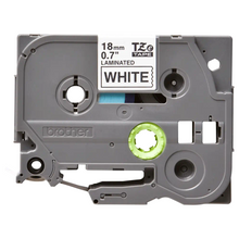Cassette originale à ruban pour étiqueteuse Brother 18mm noir sur blanc - TZe-241