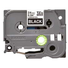 Cassette originale à ruban pour étiqueteuse Brother 24mm blanc sur noir - TZe-355