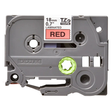 Cassette originale à ruban pour étiqueteuse Brother 18mm noir sur rouge - TZe-441