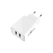 ProXtend - Chargeur mural Double Port USB-A | 12W | Blanc - PX-UA12P2EU